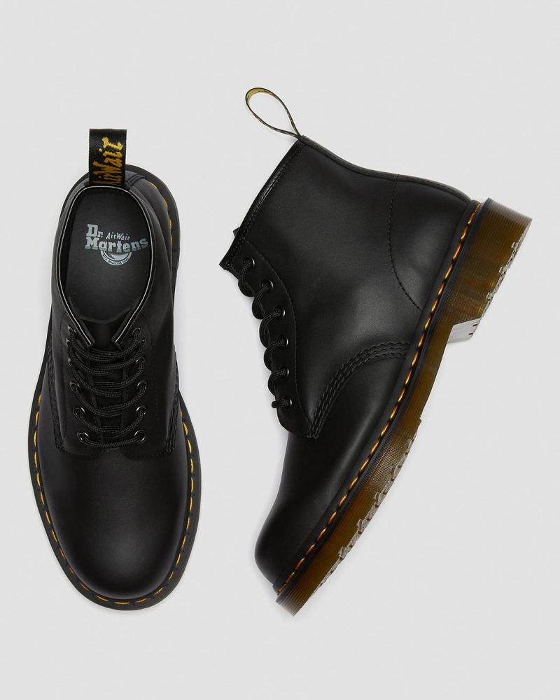 Men's Dr Martens 101 Leather Ankle Boots Black | AU 406VRW